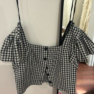Urban outfitters checkered crop top